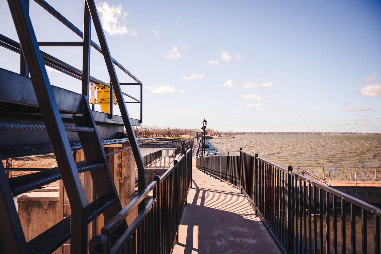 A dock on a lake shoreline, the kind of waterfront property common around Grand Lake.